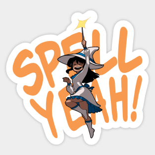 Spell Yeah Cute Witch Sticker